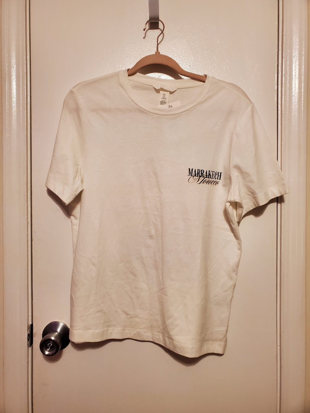 H&M White 'Marrakech Morocco' Graphic Short Sleeve Tee